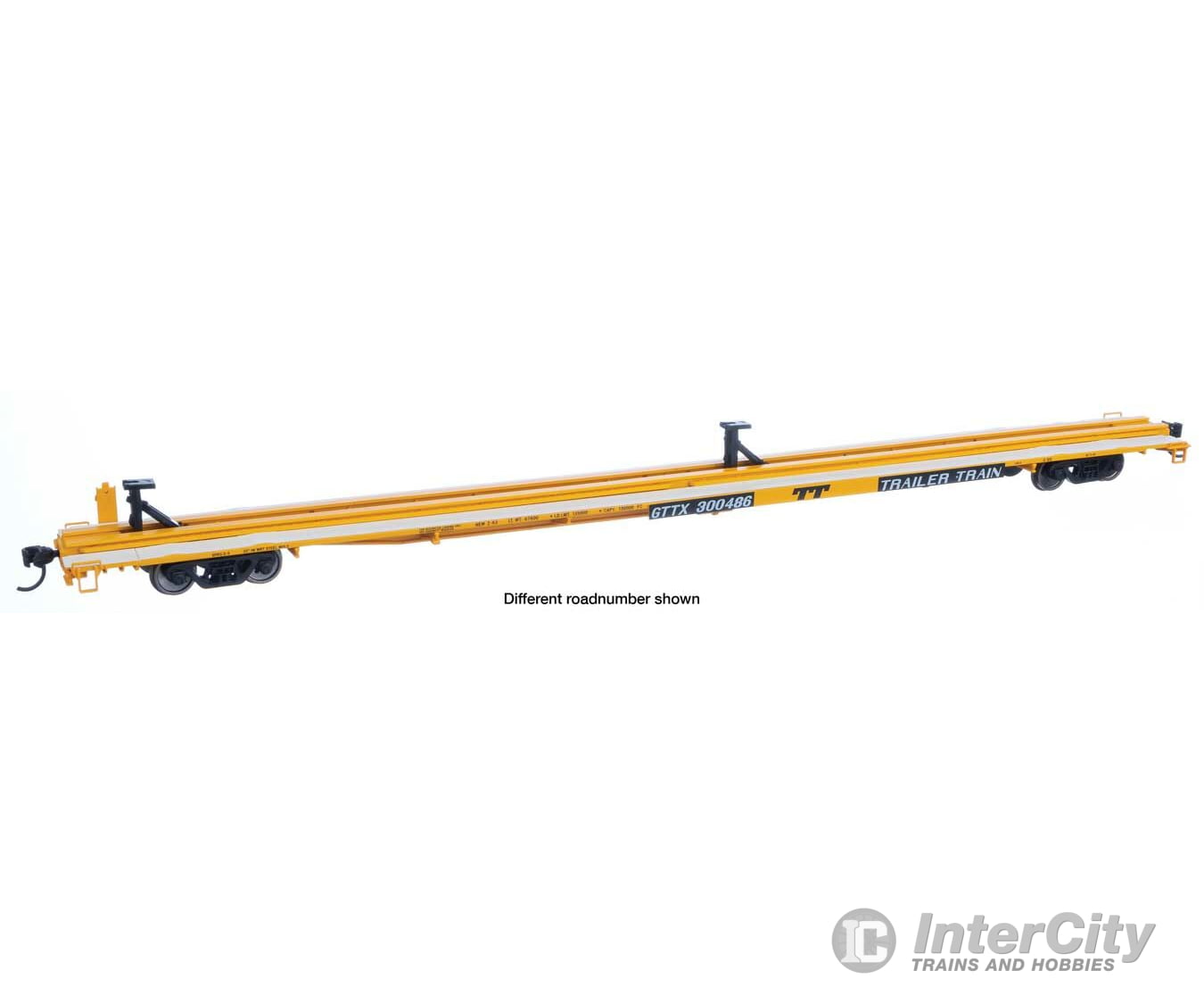 Walthers Mainline 5555 85 General American G85 Flatcar - Ready To Run -- Gttx (Yellow) #300421