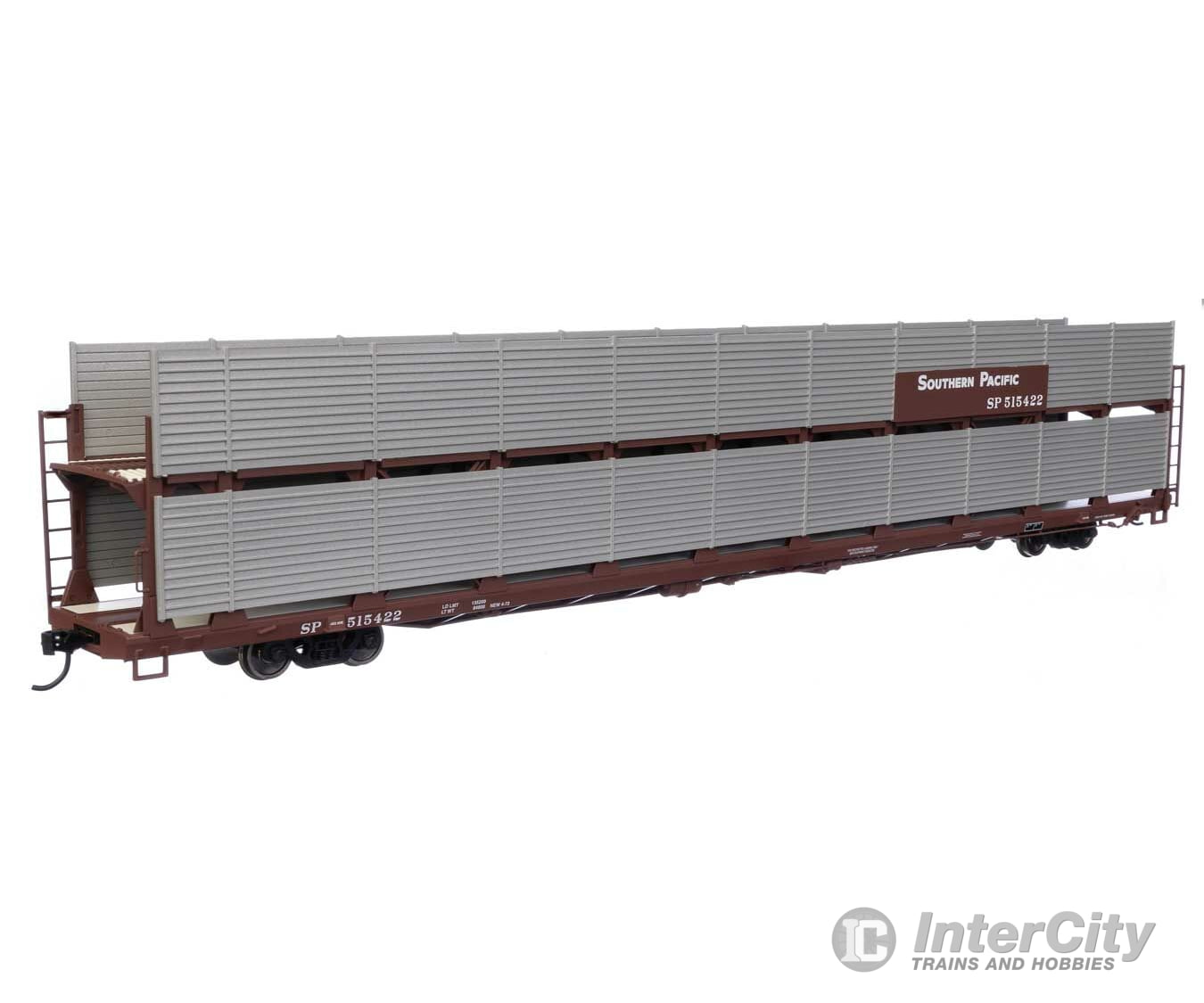 Walthers Mainline 8126 89 Flatcar W/Bi-Level Shielded Auto Rack - Ready To Run -- Southern