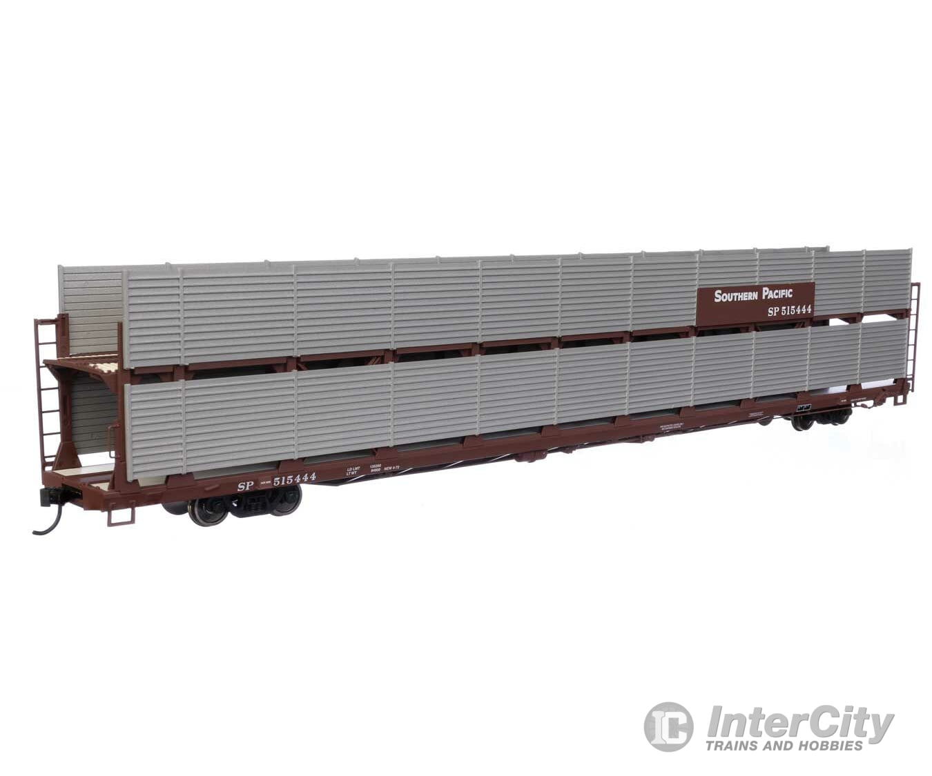 Walthers Mainline 8128 89 Flatcar W/Bi-Level Shielded Auto Rack - Ready To Run -- Southern