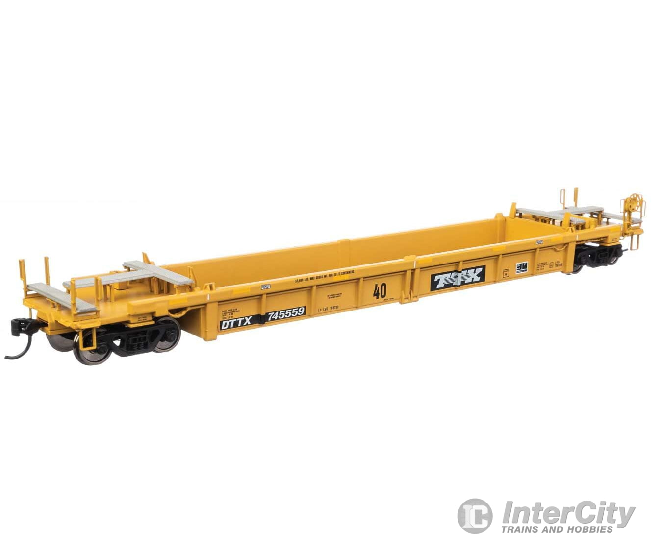 Walthers Mainline 8425 Thrall Rebuilt 40 Well Car - Ready To Run -- Ttx Dttx #745559 Small Black &