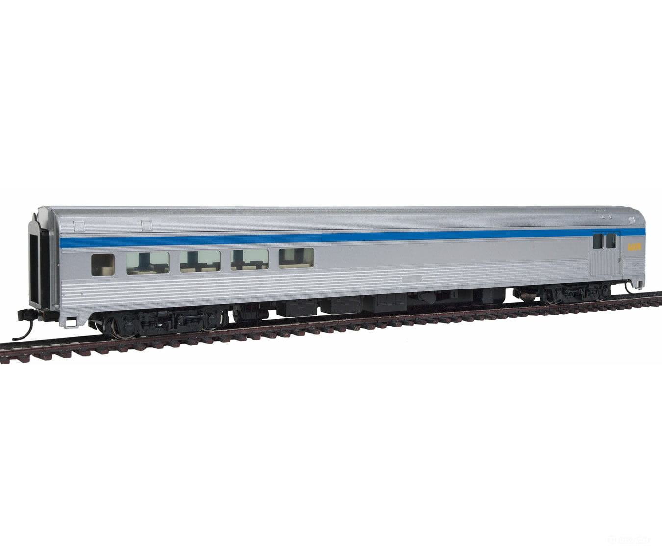 Walthers Mainline Ho 30059 85 Budd Baggage-Lounge - Ready To Run -- Via Rail Canada (Silver Blue