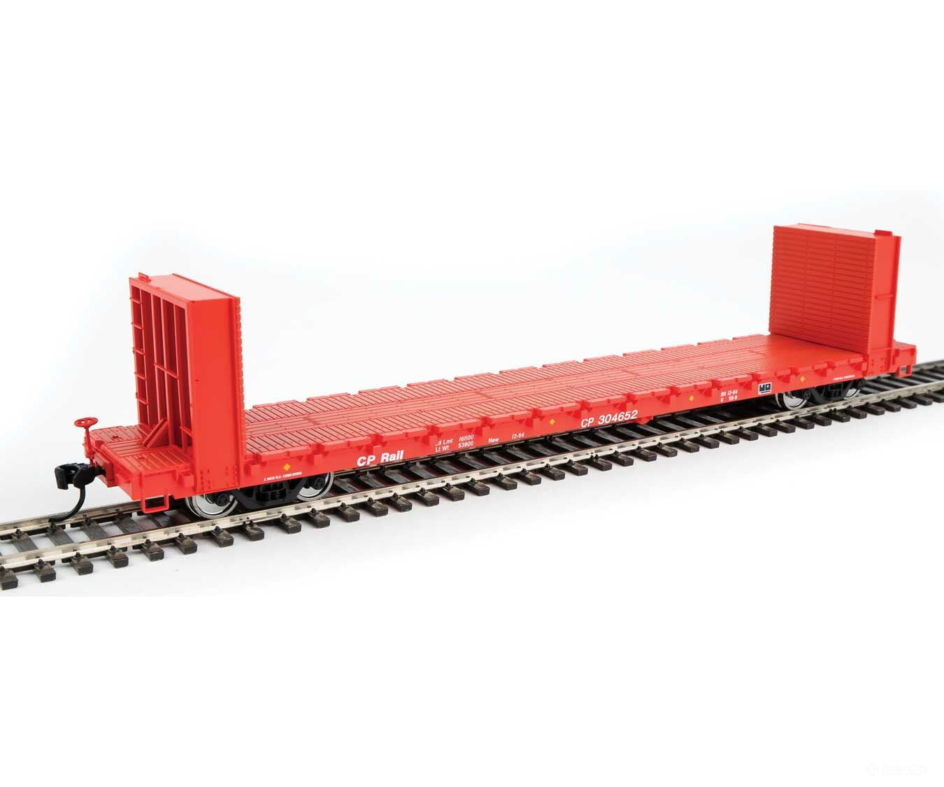 Walthers Mainline Ho 5869 60 Pullman-Standard Bulkhead Flatcar (48 Il) - Ready To Run -- Canadian