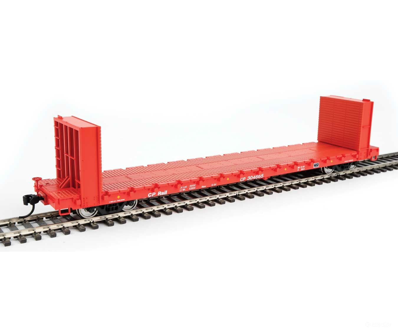 Walthers Mainline Ho 5872 60 Pullman-Standard Bulkhead Flatcar (48 Il) - Ready To Run -- Canadian