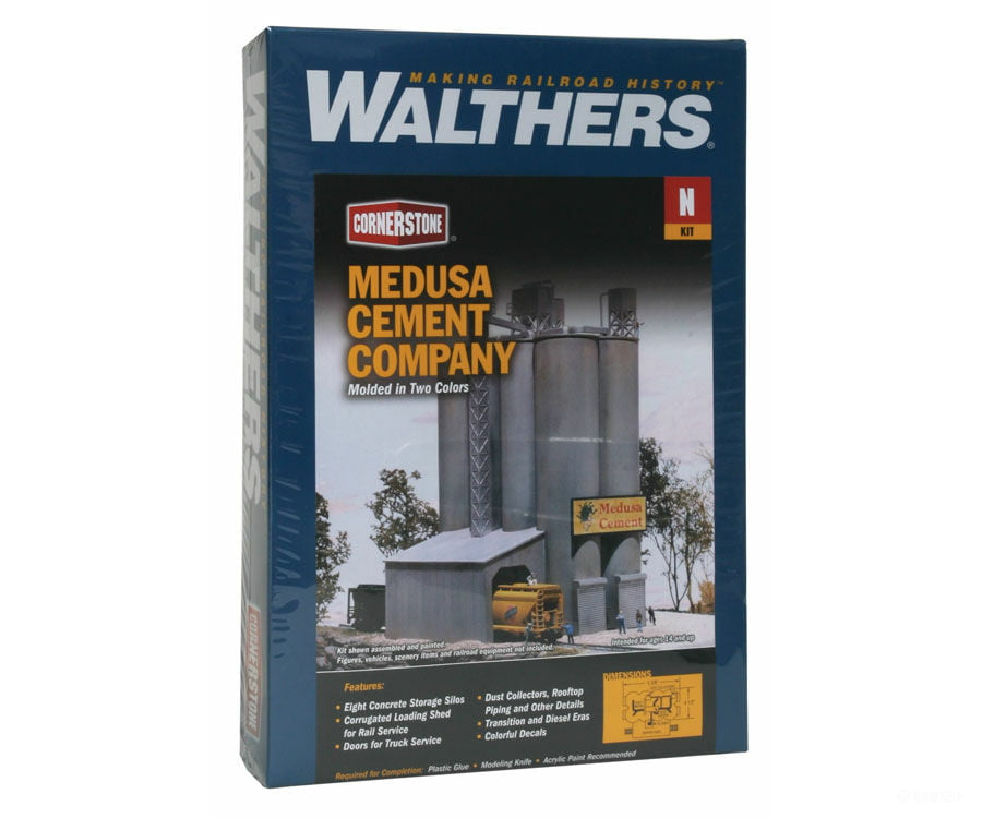 Walthers Cornerstone 3218 Medusa Cement Company -- Kit - 5-3/8 X 4-1/2 8-1/4’ 13.6 11.4 21.0Cm