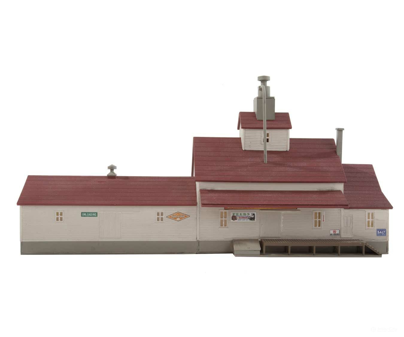 Walthers Cornerstone 3239 Sunrise Feed Mill -- Kit - 9 X 2-3/8 4-1/4’ 22.8 6 10.6Cm Structures