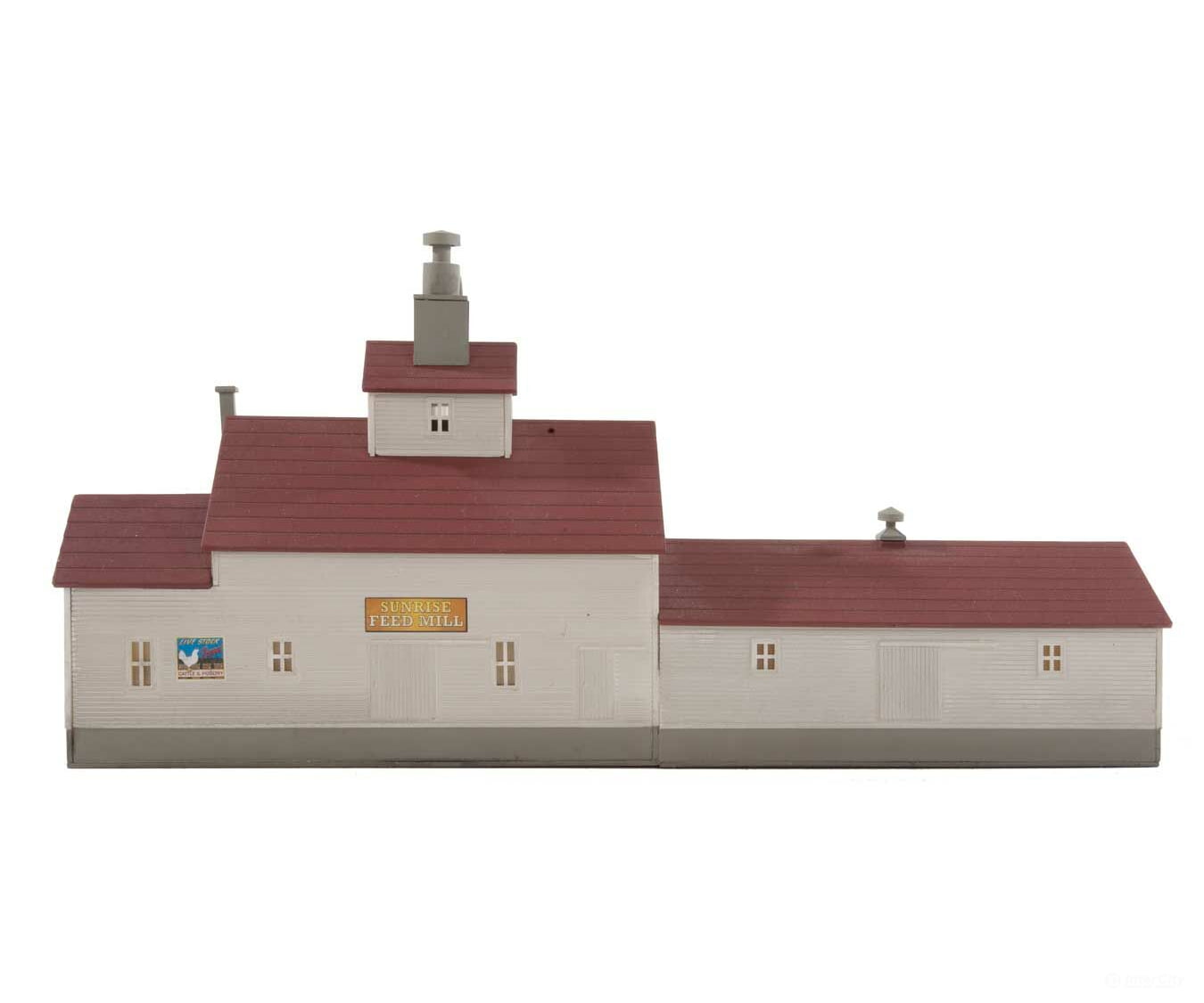 Walthers Cornerstone 3239 Sunrise Feed Mill -- Kit - 9 X 2-3/8 4-1/4’ 22.8 6 10.6Cm Structures