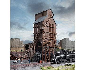 Walthers Cornerstone 3823 Wood Coaling Tower -- Kit - 3-5/8 X 2-1/4 6-1/2’ 9.2 5.7 16.5Cm Structures