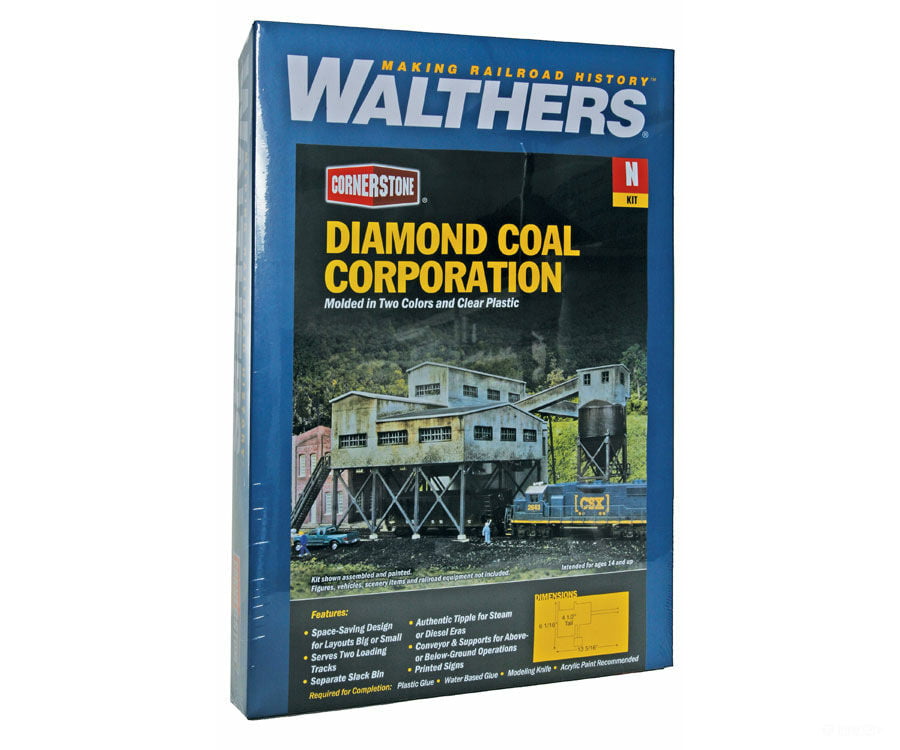 Walthers Cornerstone 3836 Diamond Coal Corporation -- Kit - 13-5/16 X 6-1/16 4-1/2’ 33.8 15.3