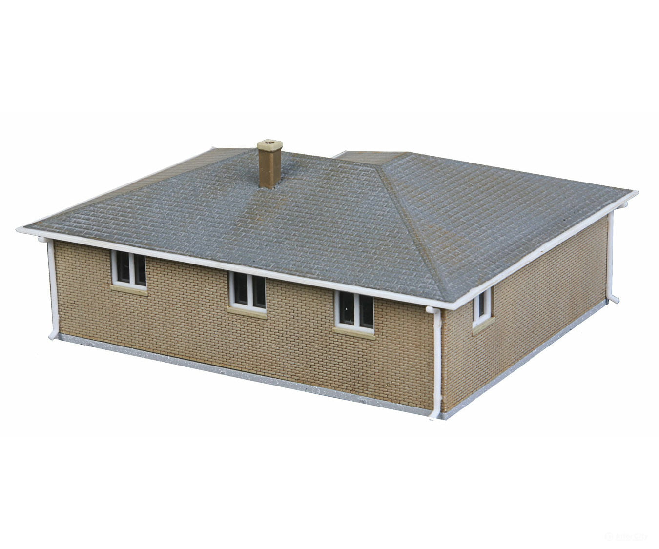 Walthers Cornerstone 3838 Brick Ranch House -- Kit - 3-1/16 X 2-9/32 1-1/4’ 7.7 5.7 3.17Cm