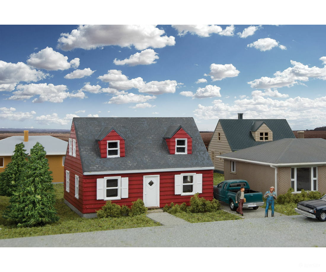 Walthers Cornerstone 3839 Cape Cod House -- Kit - 2-3/8 X 2 1-5/8’ 6 5 4.1Cm Structures