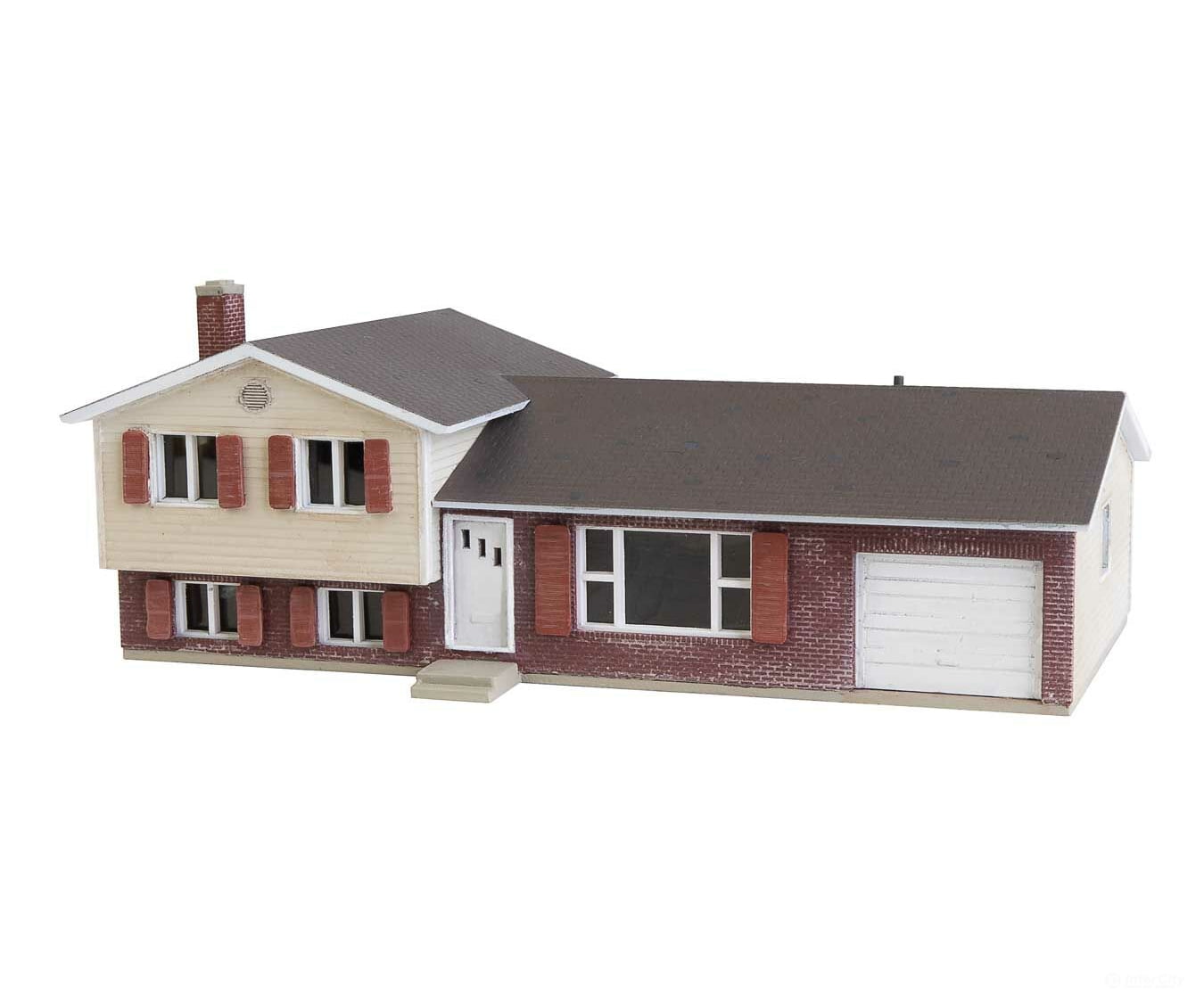Walthers Cornerstone 3840 Split-Level House -- Kit - 4 X 2-1/4 1-1/2 10.2 5.7 3.8Cm Structures