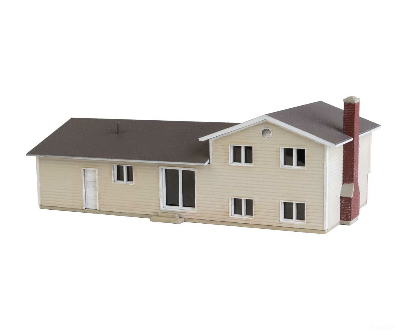 Walthers Cornerstone 3840 Split-Level House -- Kit - 4 X 2-1/4 1-1/2 10.2 5.7 3.8Cm Structures