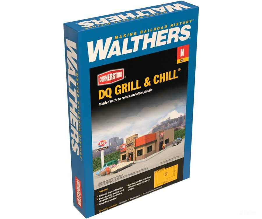 Walthers Cornerstone 3846 Dq Grill & Chill(R) -- Kit - 4-1/2 X 3 1-9/16’ 11.4 7.6 3.9Cm Structures