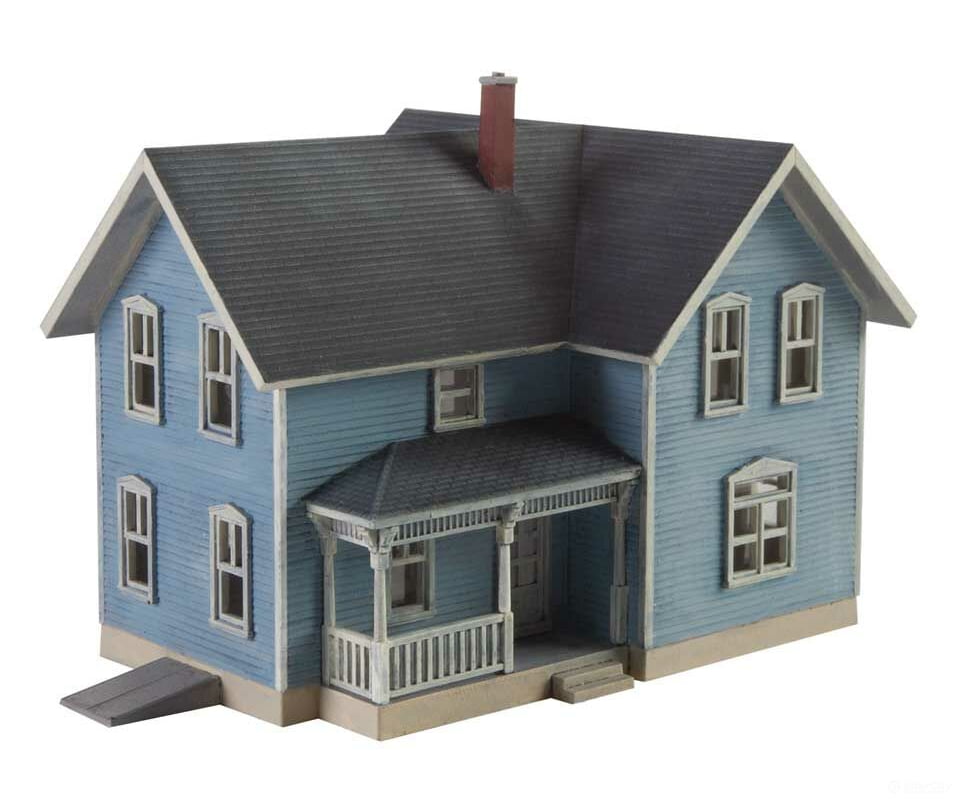 Walthers Cornerstone 3890 Lancaster Farm House -- Kit - 2-1/2 X 3-1/4 2-5/16’ 6.3 8.3 5.9Cm