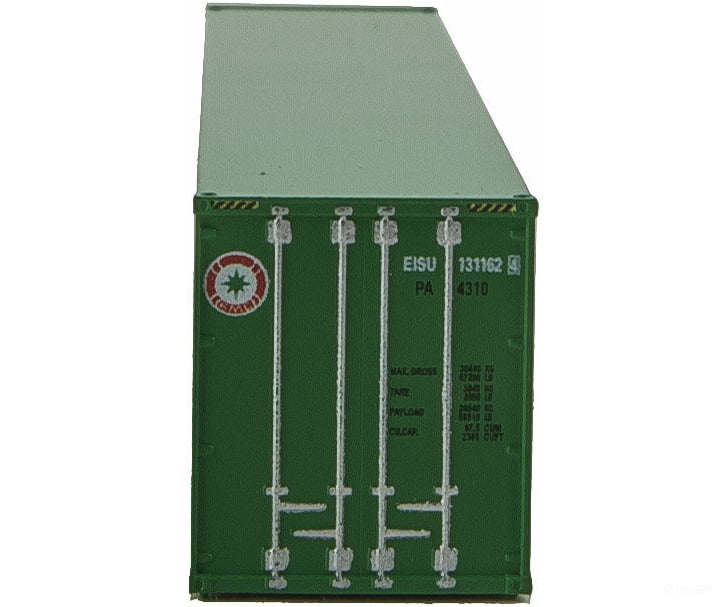 Walthers Scenemaster 8802 40’ Hi Cube Ribbed Side Container - Assembled -- Evergreen Freight