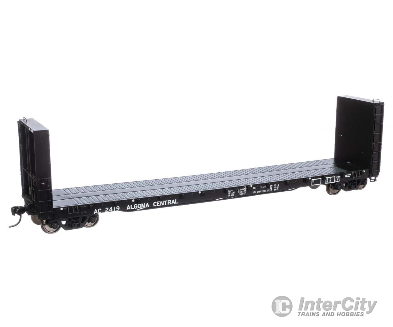 Walthers Proto 104340 50 Cc&F Bulkhead Flatcar - Ready To Run -- Algoma Central #2419 Freight Cars