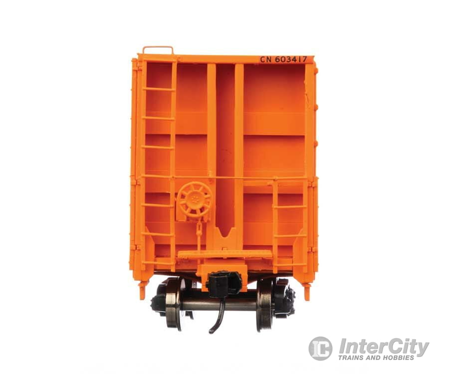 Walthers Proto 104353 50 Cc&F Bulkhead Flatcar - Ready To Run -- Canadian National (Orange) #603417