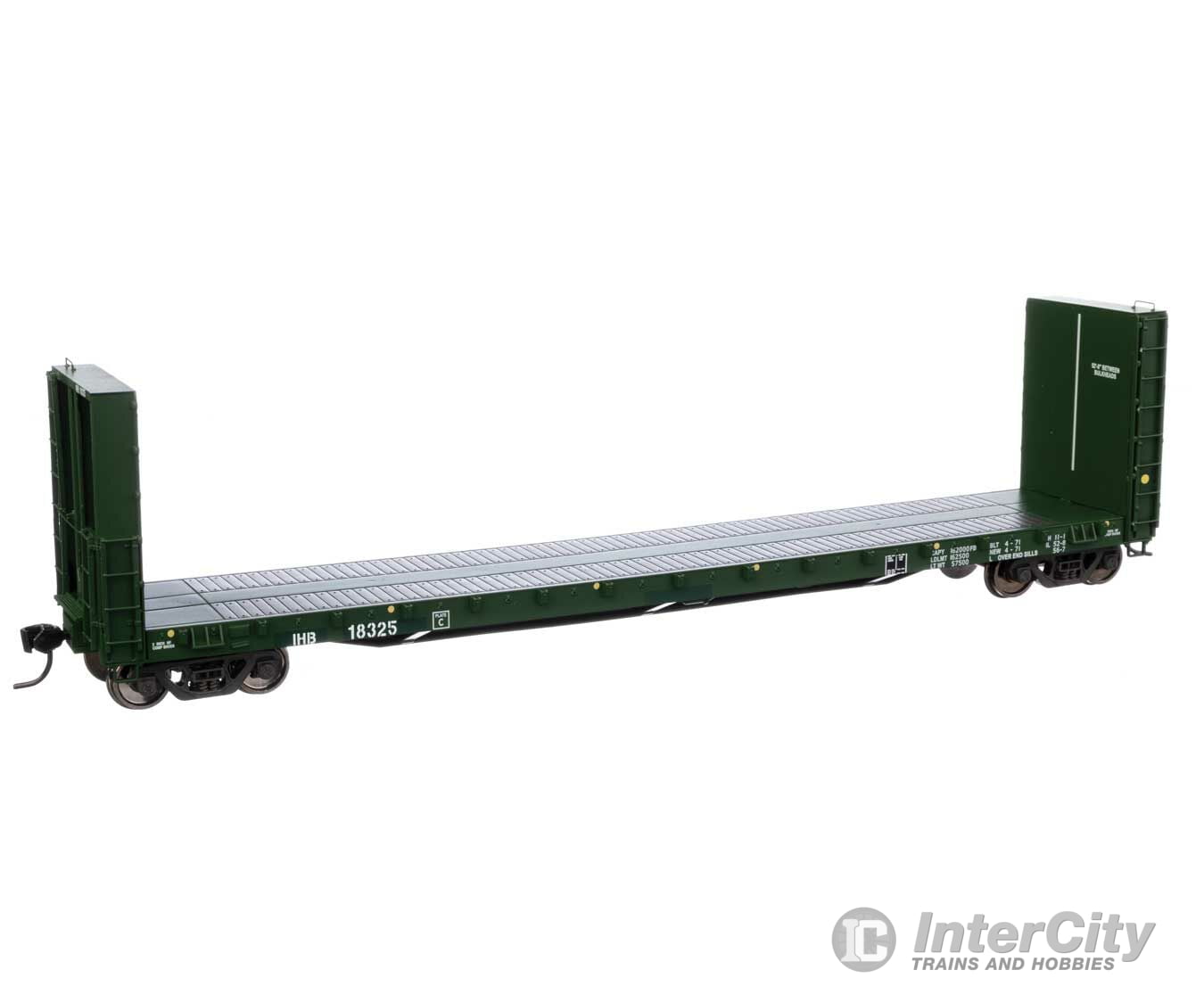 Walthers Proto 104357 50 Cc&F Bulkhead Flatcar - Ready To Run -- Indiana Harbor Belt #18325 Freight