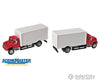 Walthers Scenemaster 11291 International(R) 4900 Single-Axle Box Van - Assembled -- Red Cab White