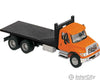 Walthers Scenemaster 11651 International(R) 7600 3-Axle Flatbed Truck - Assembled -- Orange Cab