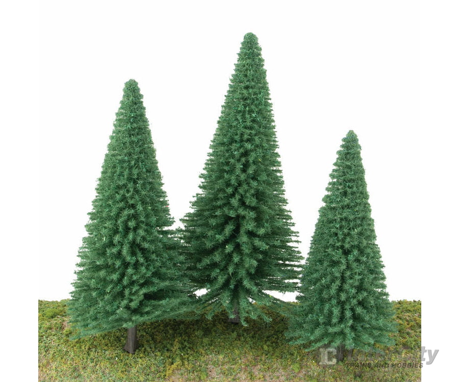 Walthers Scenemaster 1180 Pine Trees Pkg(10) -- 3-3/8 To 5-1/2’ 8 14Cm (Includes Pin Base) &