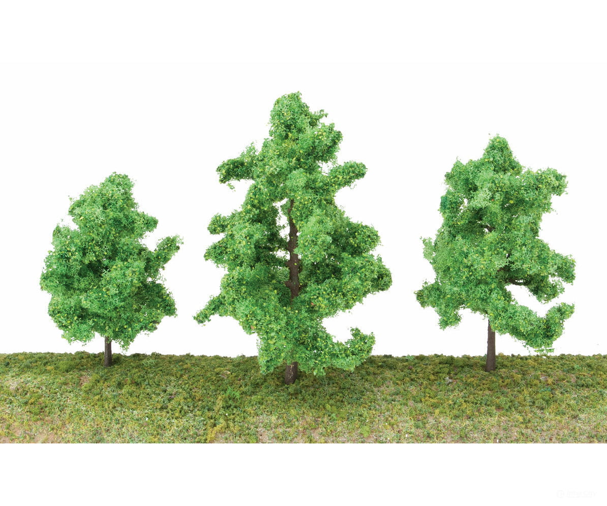Walthers Scenemaster 1183 Spring Trees Pkg(10) -- 3-3/8 To 5-1/2’ 8 14Cm W/Pin Base & Vegetation