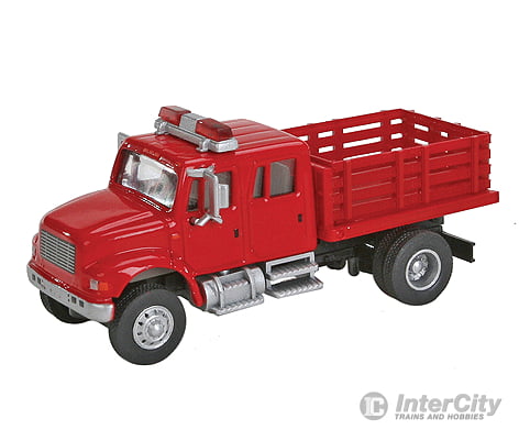 Walthers Scenemaster 11892 International(R) 4900 Fire Department Utility Truck - Assembled -- Red