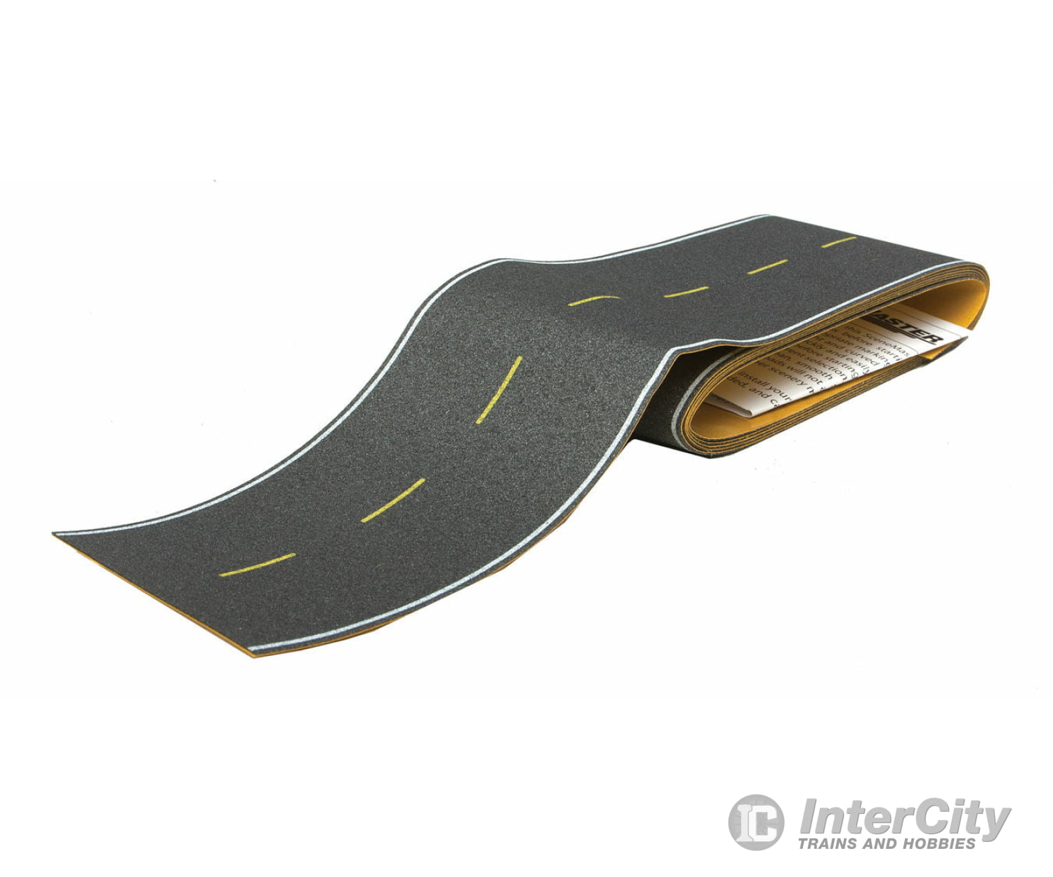Walthers Scenemaster 1251 Flexible Self-Adhesive Paved Roadway -- Modern Highways (Yellow Dashed