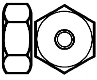 Walthers Scenemaster 1255 Nylon Hex Nuts Pkg(12) -- 2-56;.075 X 3/16’.19.48Cm Hardware & Fasteners