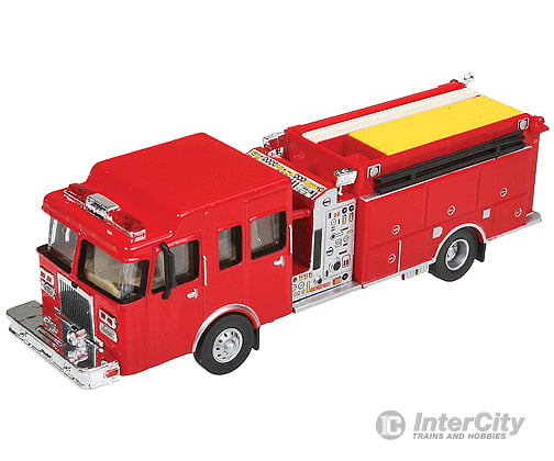 Walthers Scenemaster 13800 Heavy-Duty Fire Engine - Assembled -- Red Cars & Trucks