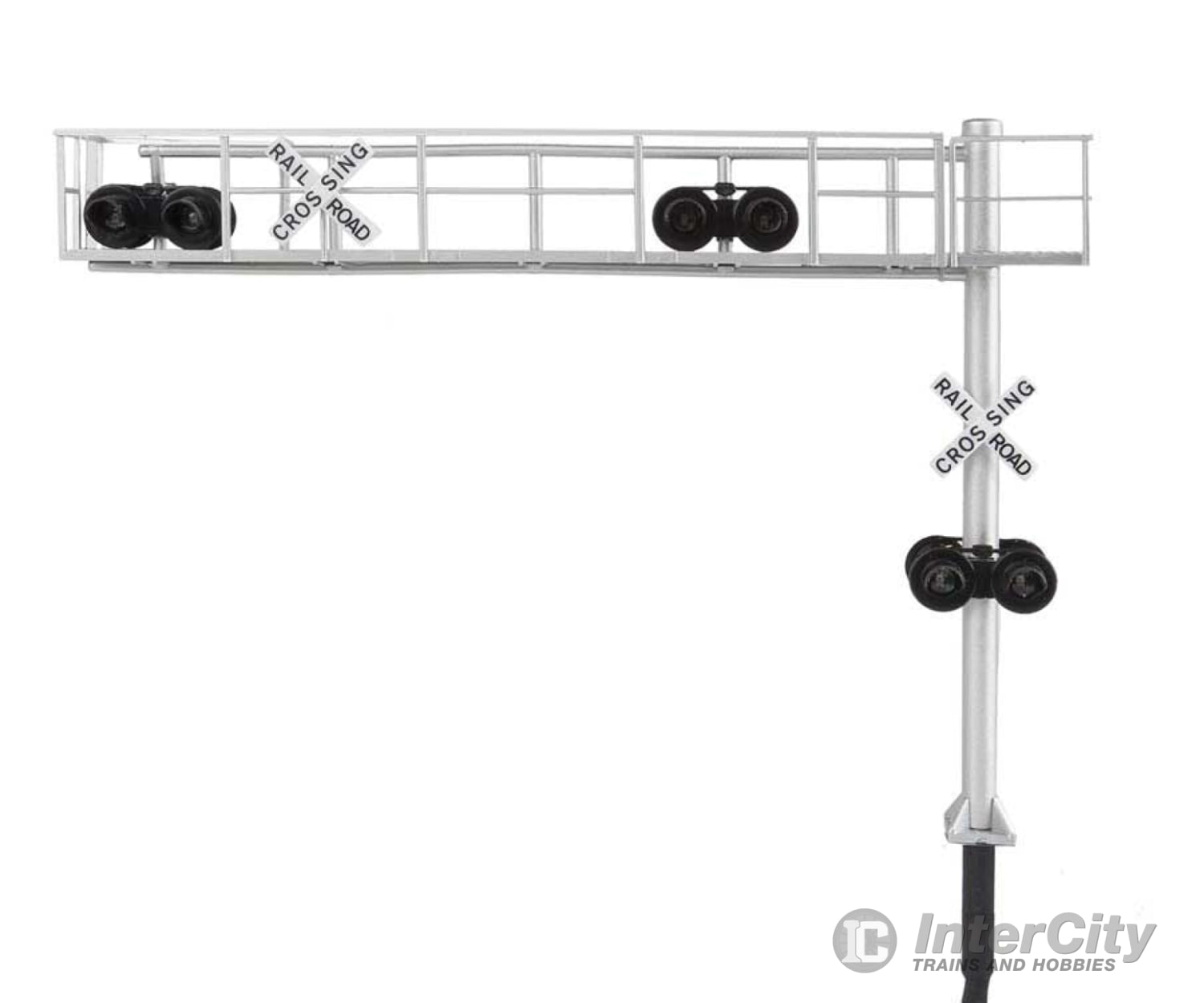 Walthers Scenemaster 4330 Modern Cantilever Grade Crossing Signal -- Two-Lane Signals & Catenary