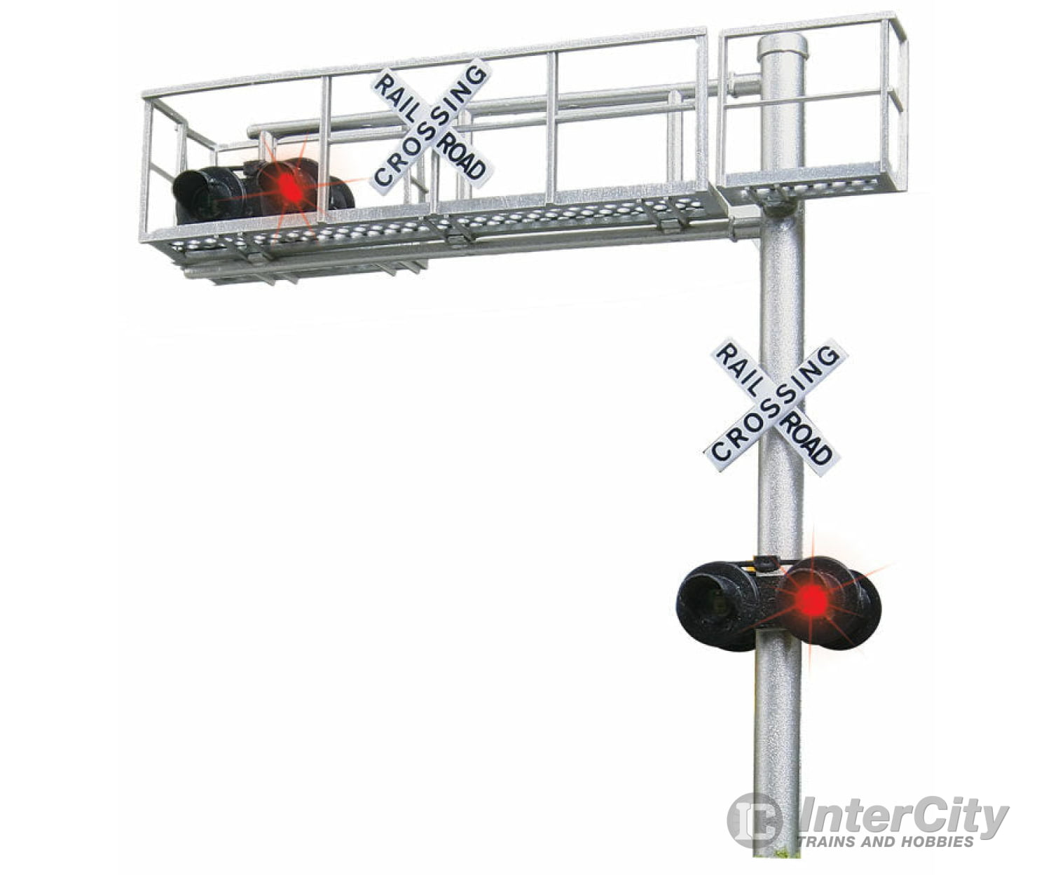 Walthers Scenemaster 4331 Modern Cantilever Grade Crossing Signal -- Single-Lane Signals & Catenary