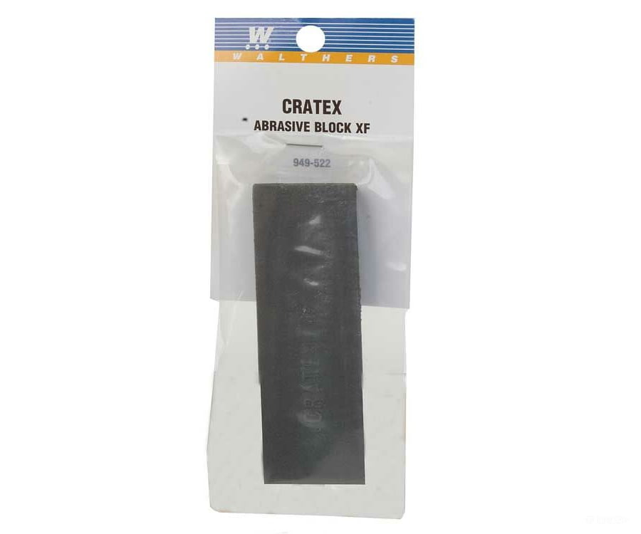 Walthers Scenemaster 522 Cratex Abrasive Block Extra Fine -- 3 X 1 1/4 7.6 2.5 .6Cm Track