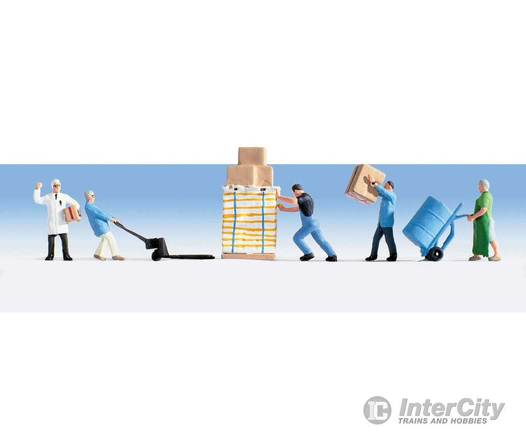 Walthers Scenemaster 6064 Warehouse Workers And Accessories -- 5 Figures With