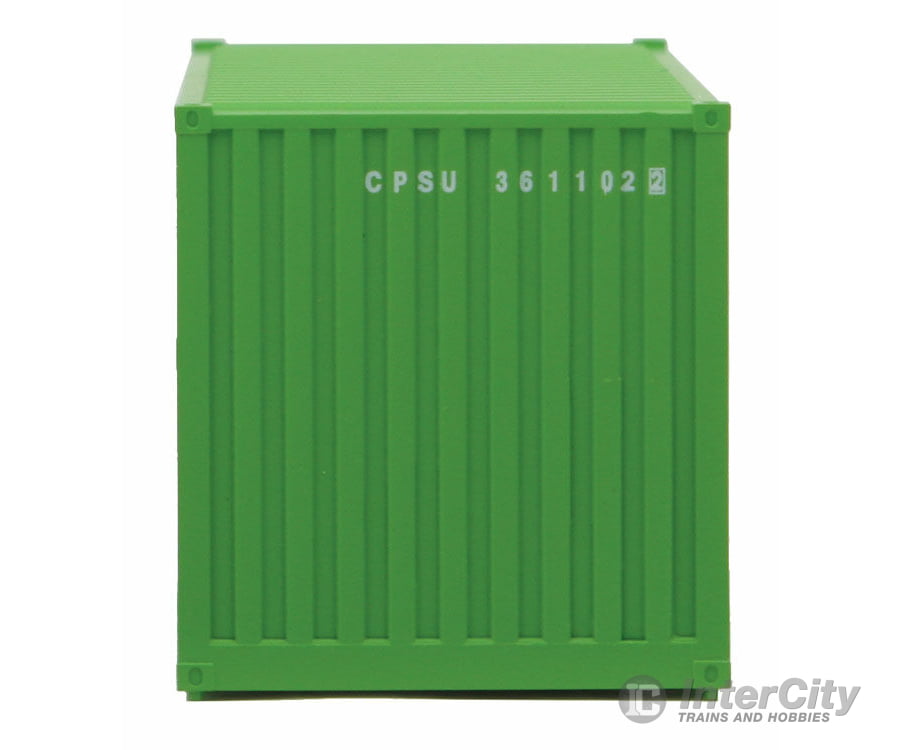 Walthers Scenemaster 8010 20’ Corrugated Container With Flat Panel - Assembled -- Cp Ships (Green