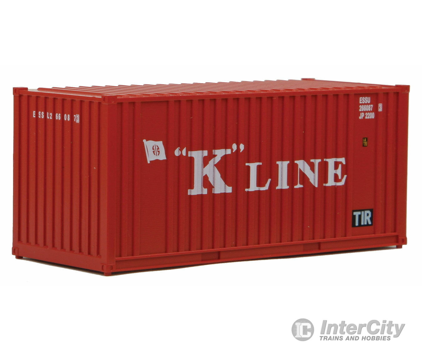 Walthers Scenemaster 8013 20’ Corrugated Container With Flat Panel - Assembled -- K-Line (Red