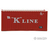 Walthers Scenemaster 8013 20’ Corrugated Container With Flat Panel - Assembled -- K-Line (Red