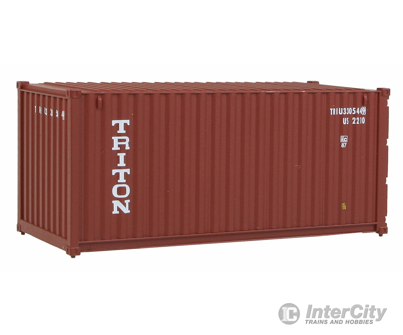 Walthers Scenemaster 8053 20’ Corrugated Container - Assembled -- Triton (Brown White) Freight