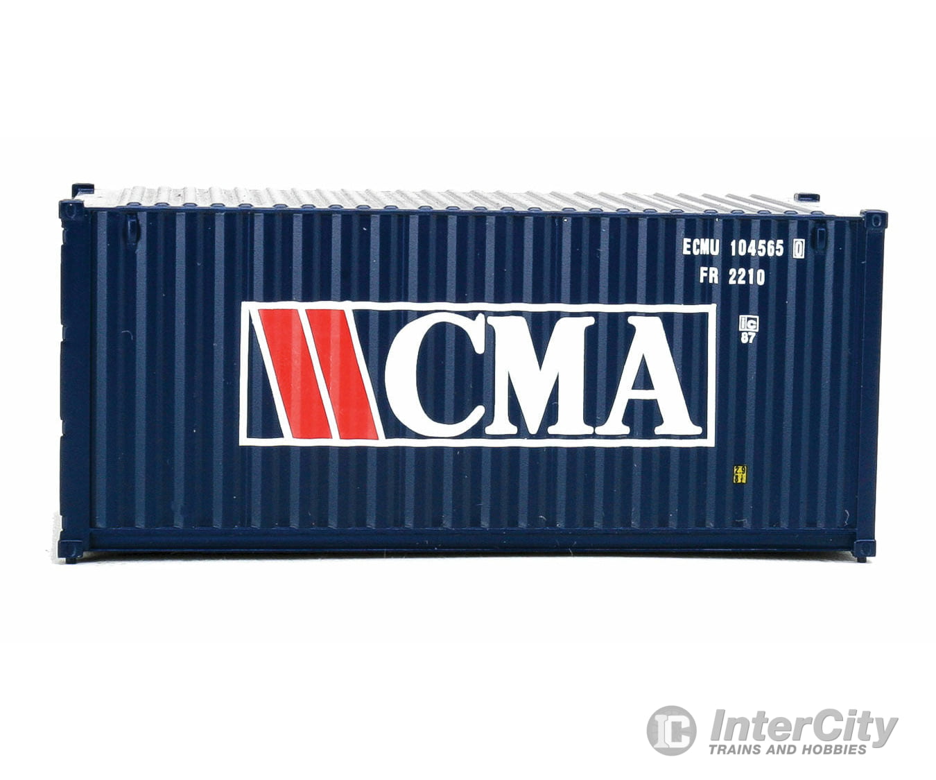 Walthers Scenemaster 8062 20’ Corrugated Container - Assembled -- Cma (Blue White Red) Freight