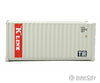 Walthers Scenemaster 8065 20’ Corrugated Container - Assembled -- K-Line (Gray Red White) Freight