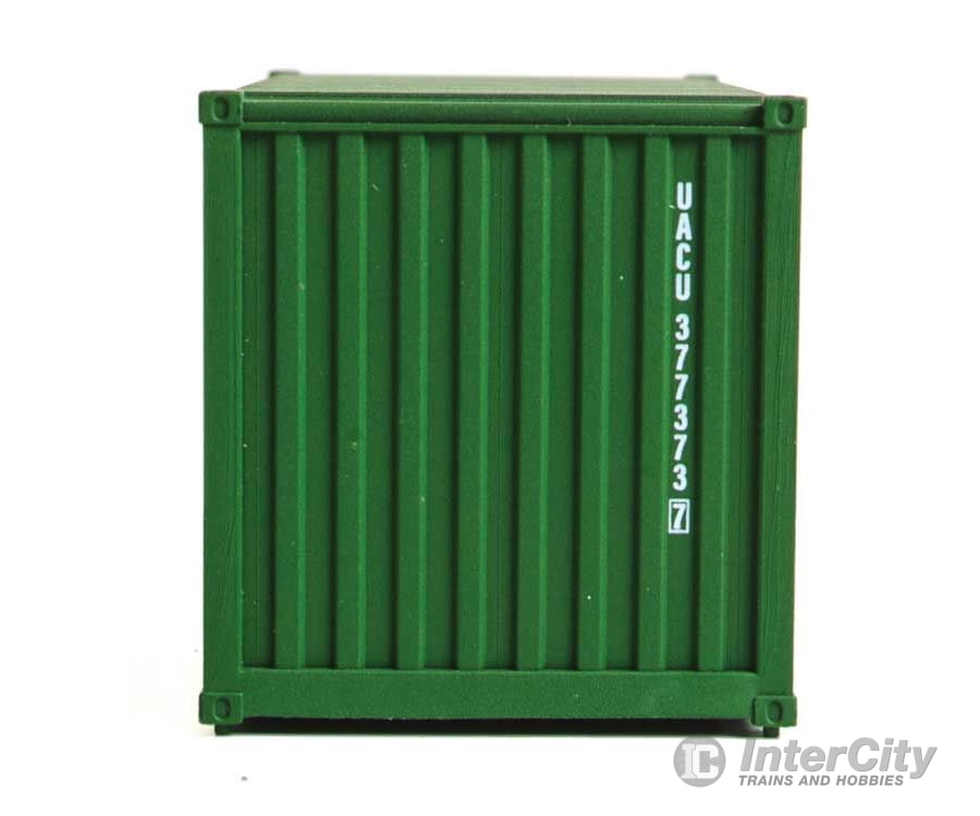 Walthers Scenemaster 8076 20’ Corrugated Container - Assembled -- Uasc (Green White Red) Freight