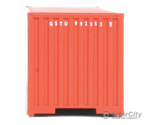 Walthers Scenemaster 8152 40’ Corrugated Container - Assembled -- Genstar (Orange Blue White)