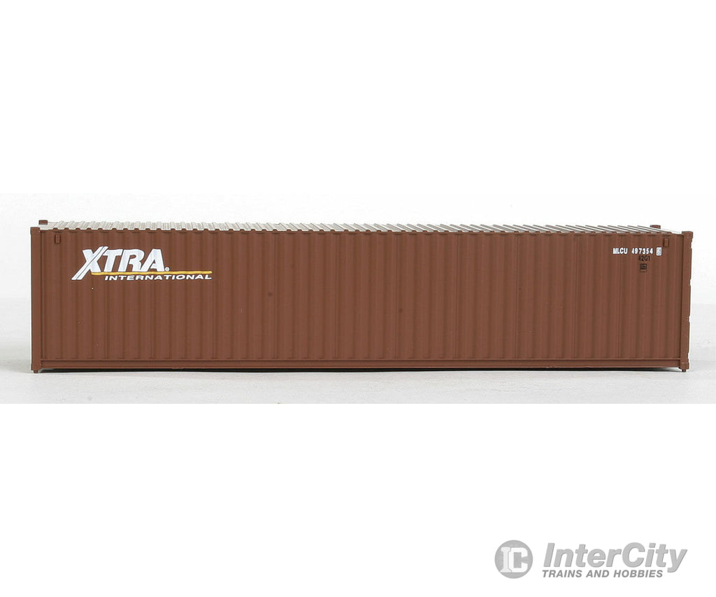 Walthers Scenemaster 8154 40’ Corrugated Container - Assembled -- Xtra (Brown White) Freight