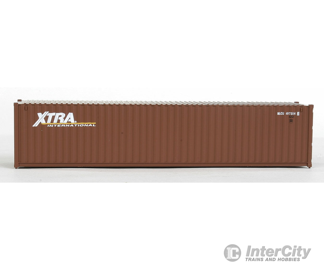 Walthers Scenemaster 8154 40’ Corrugated Container - Assembled -- Xtra (Brown White) Freight