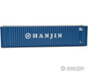 Walthers Scenemaster 8208 40’ Hi Cube Corrugated Container W/Flat Roof - Assembled -- Hanjin