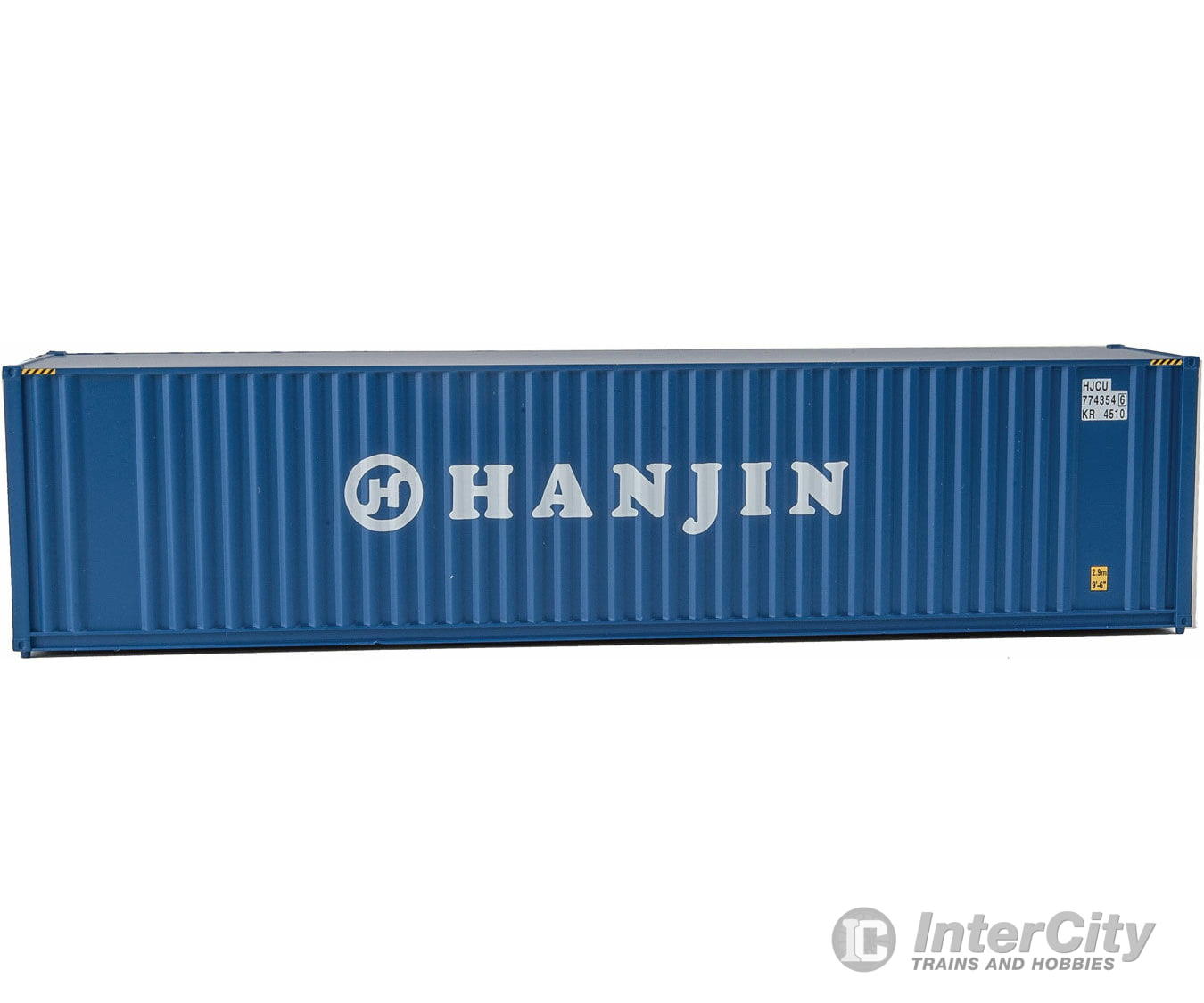 Walthers Scenemaster 8208 40’ Hi Cube Corrugated Container W/Flat Roof - Assembled -- Hanjin