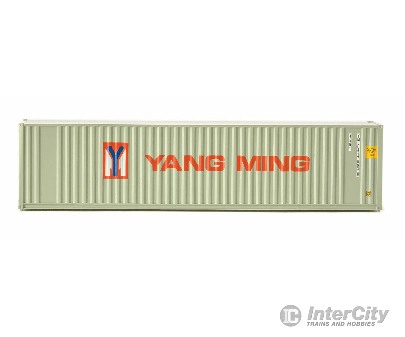 Walthers Scenemaster 8221 40’ Hi-Cube Corrugated Container W/Flat Roof - Assembled -- Yang Ming