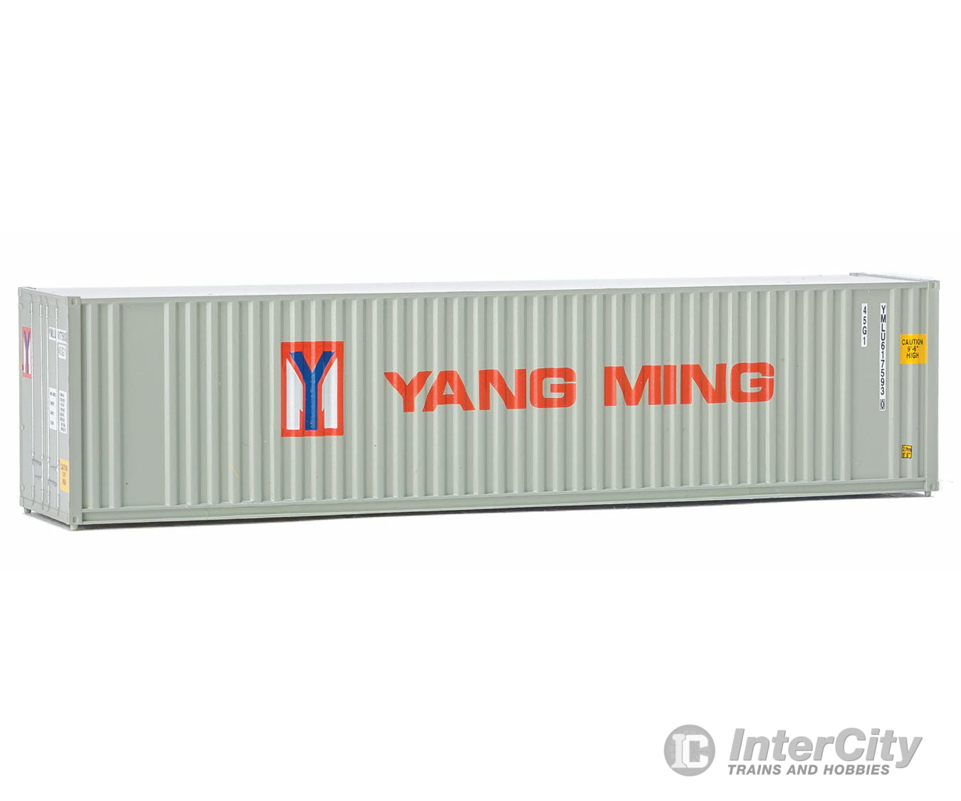 Walthers Scenemaster 8221 40’ Hi-Cube Corrugated Container W/Flat Roof - Assembled -- Yang Ming