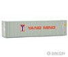 Walthers Scenemaster 8221 40’ Hi-Cube Corrugated Container W/Flat Roof - Assembled -- Yang Ming