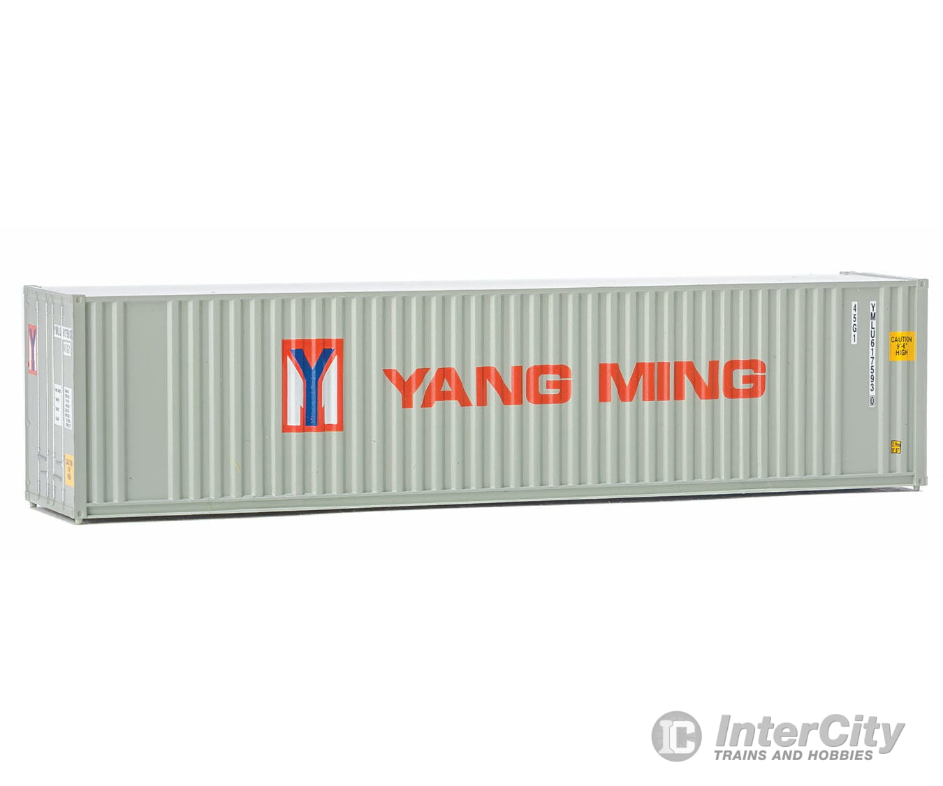 Walthers Scenemaster 8221 40’ Hi-Cube Corrugated Container W/Flat Roof - Assembled -- Yang Ming